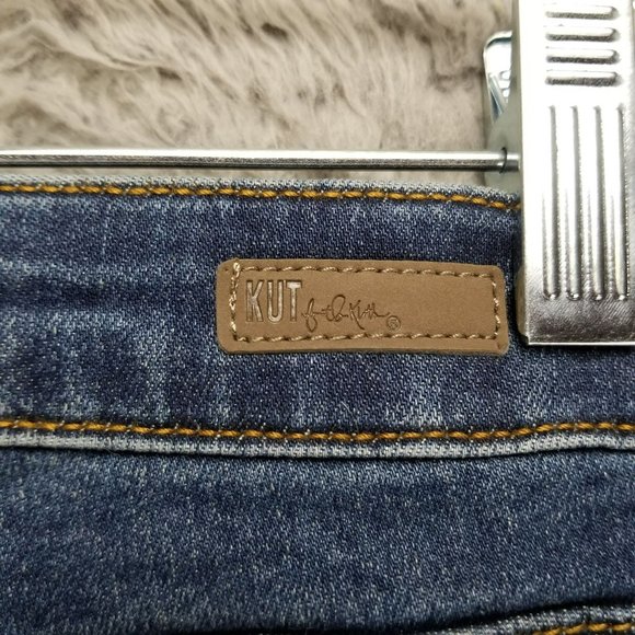 Kut From The Kloth Jeans Womens 6 Medium Wash Stretch Mid Rise Crop Straight NWT - Picture 13 of 16